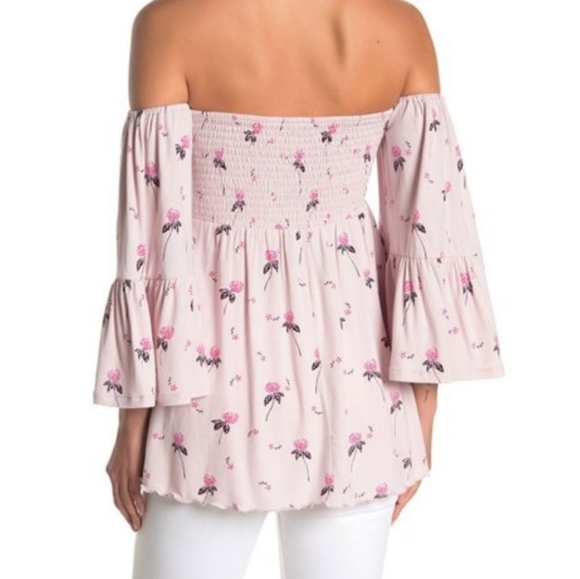 Free People Lana Pink Floral Rayon Blouse Small - Picture 2 of 6